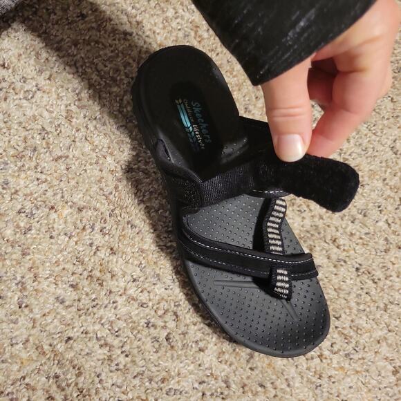 Sketchers Outdoor Lifestyle Reggae Strap Sandals BLK Womens Sz 6.5 Summer Wear - Picture 5 of 7